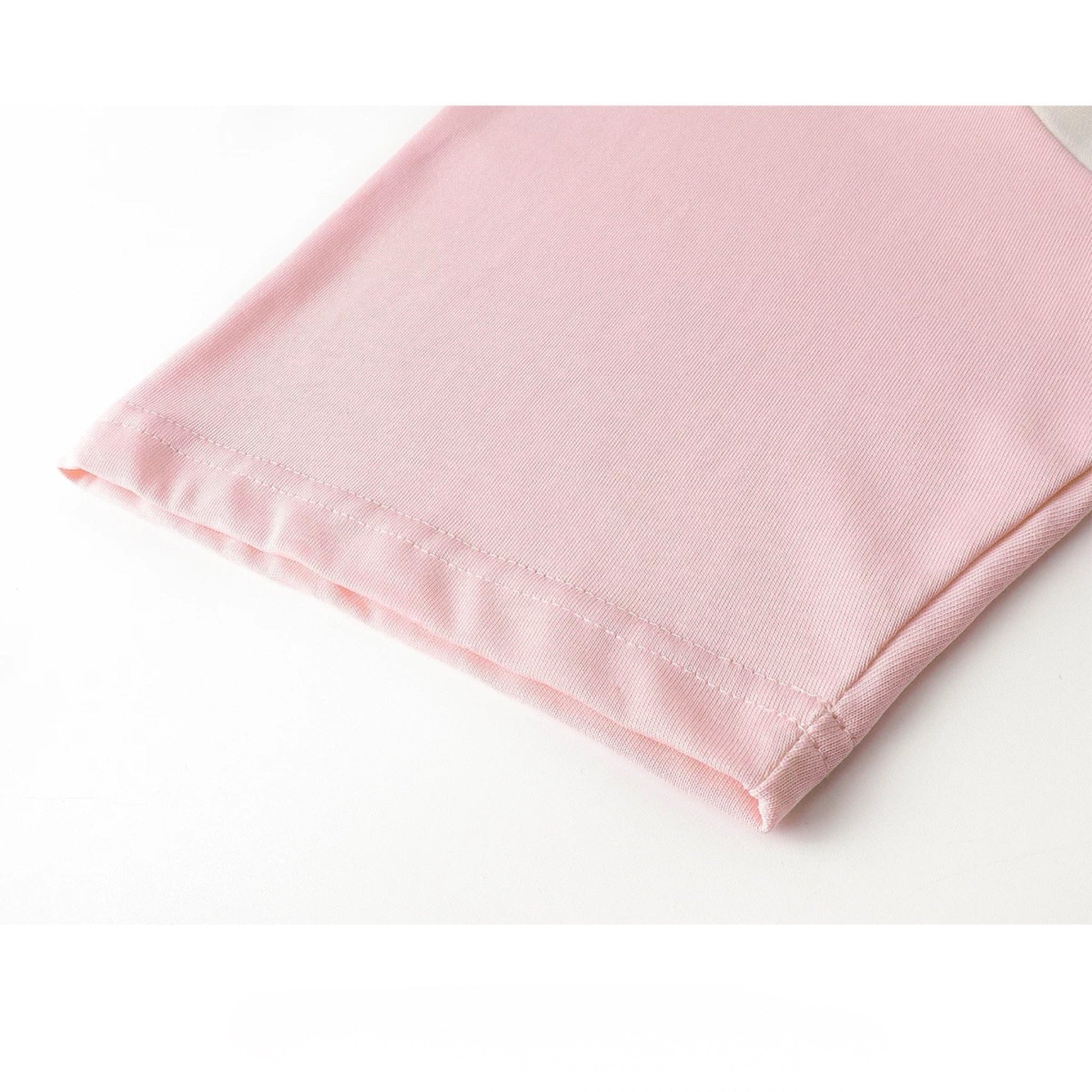 Yami Kawaii Push Beeb Graphic Tee Pastel Harajuku Loose T-Shirt for Girls Patchwork Tops